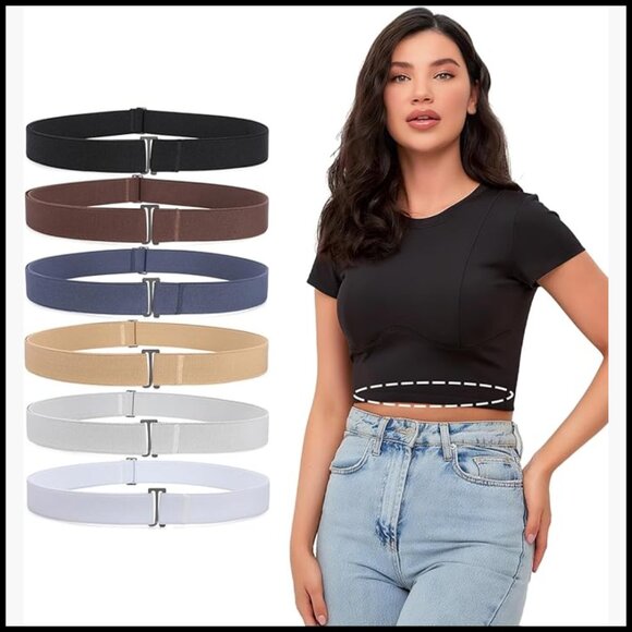 No-Show Crop Band Belt, Adjustable Tuck Band for T-Shirts & Sweaters main image 6